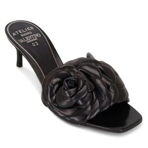 Valentino Black Floral Heels